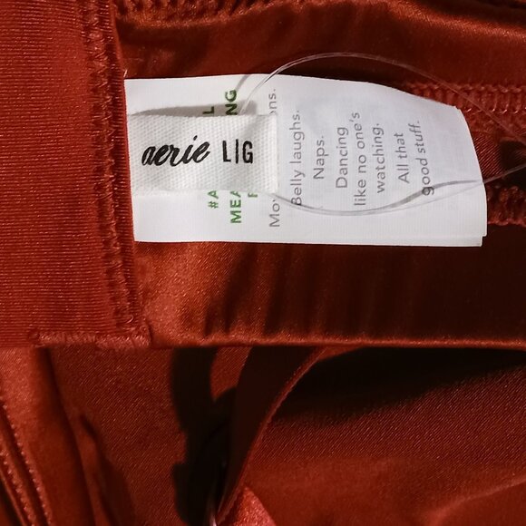 NEW Aerie Satin Stretch Bandeau in Sundried/Red‎ Size L - Picture 9 of 10